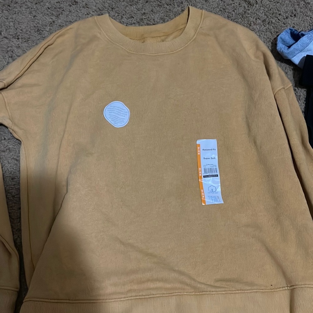 yellow time and tru sweater